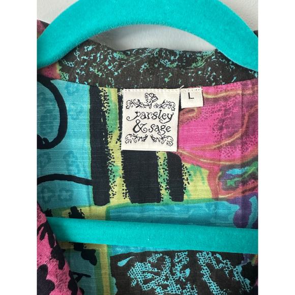 Parsley & Sage Art to Wear Blazer Beaded Size Large - Picture 7 of 13